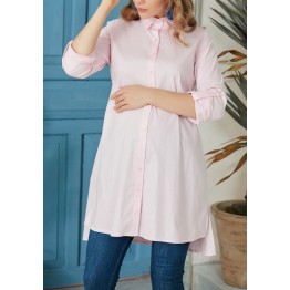 Риза за бременни в розово с елегантно деколте